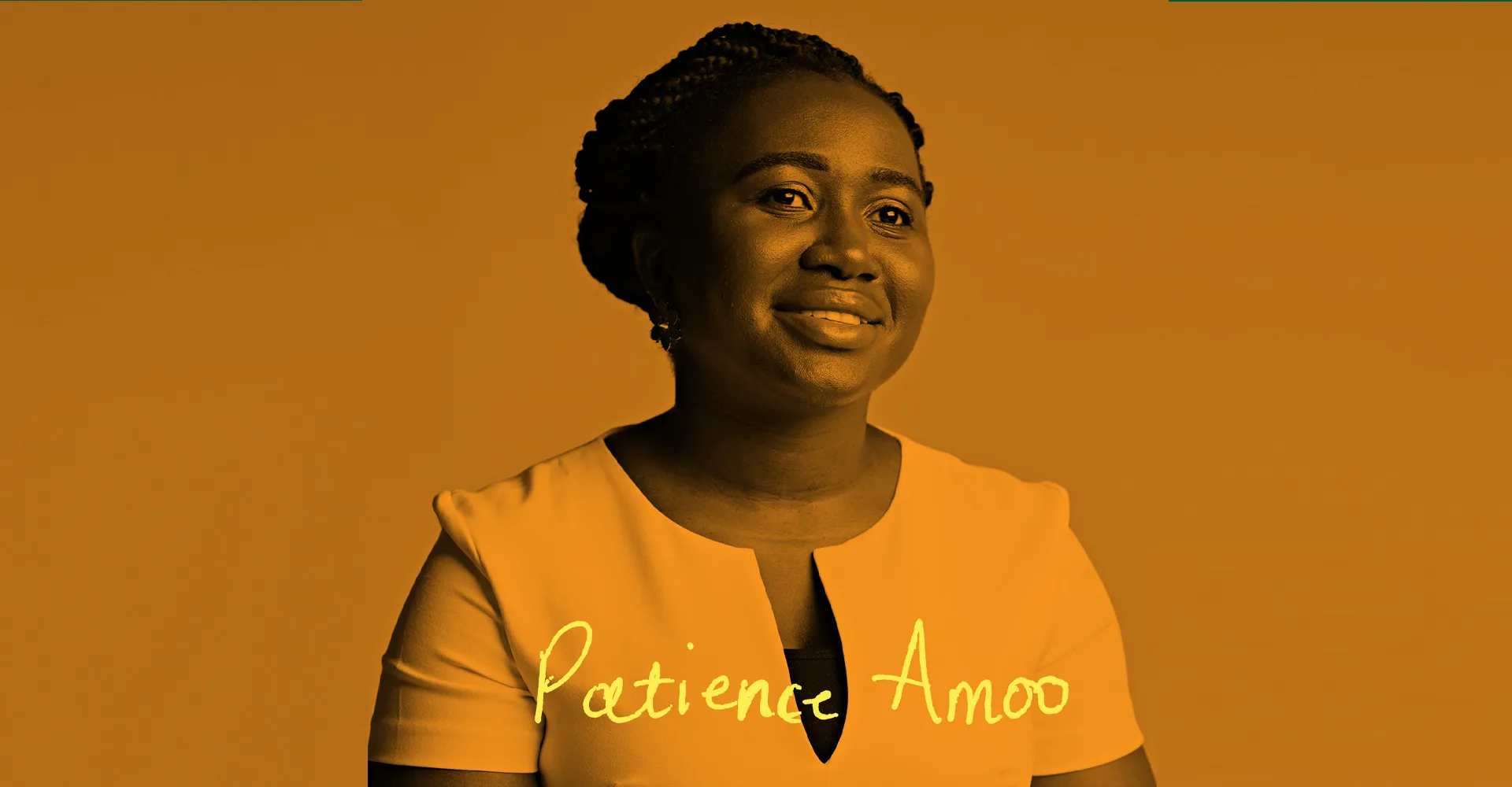 Ofcom Employee portrait. Patience smiles calmly