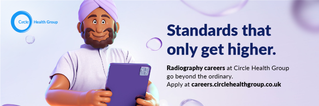 Careers site animated character with an ipad - radiographer