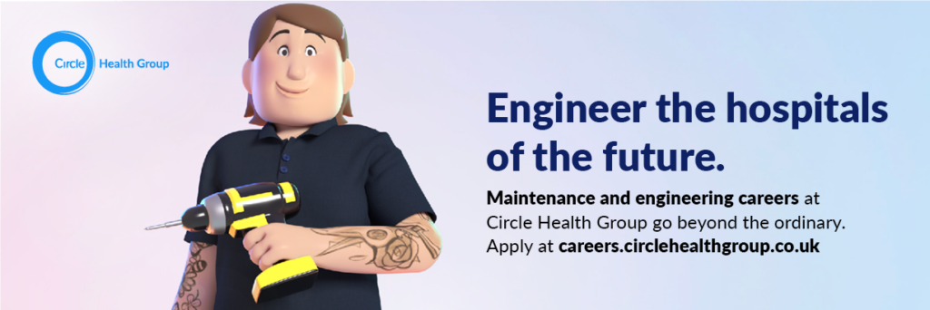 Careers site animated character with a drill - Engineer
