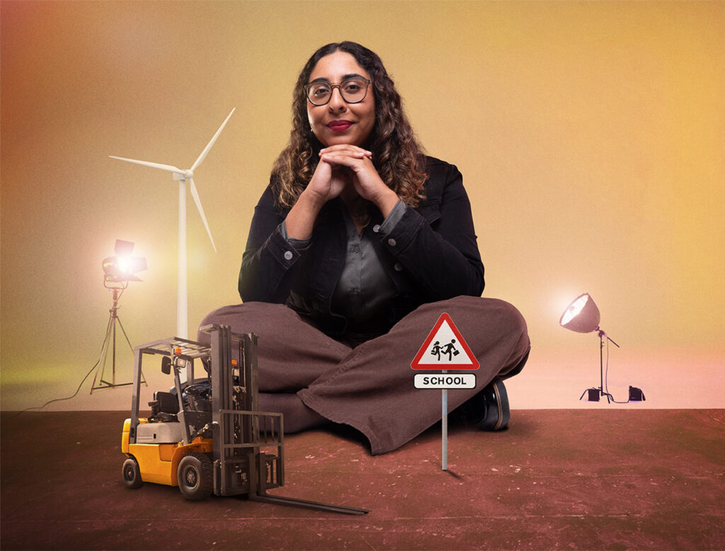 girl with light in result section